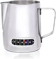 20oz Milk Frothing Pitcher with Temperature Display Stainless Steel Milk Frother Pitcher Jug Cup for Latte Art Barista