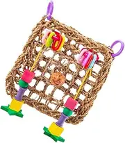 LIGHTAOTAO Parrot Climbing Net Durable Bird Hanging Hammock for Cockatiels Parakeets Birds Promotes Exercise Alleviates Loneliness Rope Design Random Color