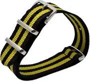 [HPEPGCUCNT] 22mm Nylon Watch Strap Men Women Replacement Bracelet Sport Casual Stripe Watch Band 22mm Universal Straps