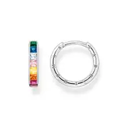 Buy Hoop earrings colourful stones pavé silver by Thomas Sabo online - THOMAS SABO Australia