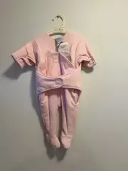 BONDS Vintage BabyGro Size 00 Wrap-around Romper PINK Cotton Polyester NEW Retro