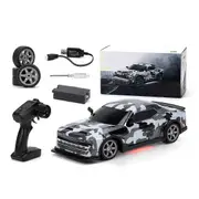 1:16 RC Drift Car, 25KM/H 4WD High Speed RC Cars for Kids, with LED Lights, Extra Tires, Drift RC C Grey