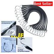 15" Epic Stretch Bungee Cords - 20-Pack with Rustproof S Hooks for Cargo Secure