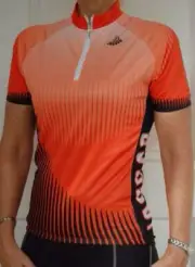 Jaggad Cycling Bike Jersey Mens Ladies Womens Unisex Orange Black SLIM FIT #132