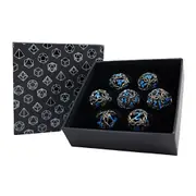 RPG Set Hollow Vines Dice (Stainless and Blue)