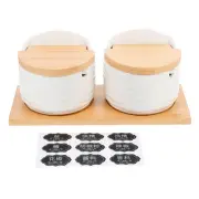 Canister Ceramic Seasoning Jar Sugar Storage Container Condiment Holders