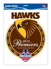 Hawthorn Hawks AFL Premiers 2013 Premiership Jumbo Sticker