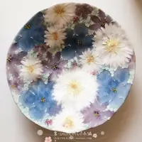在飛比找樂天市場購物網優惠-進口瀨戶燒繁花花朵人工手繪釉下彩裝飾盤日式料理大盤