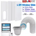 Portable Air Conditioner Window Kit 1.5M Sliding Door Plate + Duct Adaptor Hose
