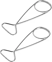 KICHOUSE 2Pcs Multi Functional Stainless Steel Fishing Outdoor Cooker Hanger Durable Bottle Hook for Camping Kettle Pot Suspension Easy Operation