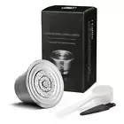 For Nespresso Steel Refillable Reusable Coffee Capsule Hot Pods New D9 Q9V7