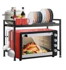 2 Tiers Microwave Oven Rack Shelf Stand Countertop Organizer Kitchen Counter