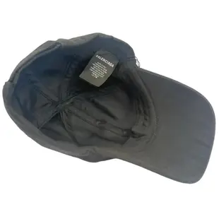 BALENCIAGA 經典黑色刺繡LOGO棒球帽(兩款)