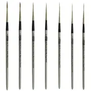 AS-64 Russian Pure Sable Long Liner and Mini Liner Brush Set 7 pcs