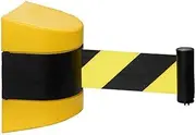Retractable Barrier Retractable Queue Rope Barrier,Queue Barrier Belt,Magnetic Wall Mount with Retractable Belts Crowd Barrier Tape Queue Line Dividers Steel Case(2m)
