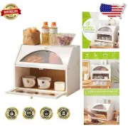 Versatile Bamboo Bread Box - Perfect for Breads, Fruits, and Kitchen Essentials