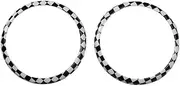 2pcs Car Speaker Frame Sticker Auto Speaker Interior Cover Rings Car Styling Compatible for Mercedes -Smart 451 -Fortwo W451 Car Accessories(Lattice)
