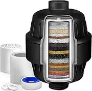 20-Layer Shower Filter With Vitamin C for Hard Water, KDF System Against Residual Chlorine, Limescale Filter