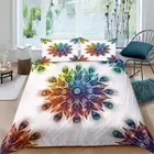 Bedding Set Peacocks Feather Duvet Cover King Colorful Animals Skin Duvet
