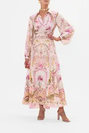 PANELLED FLARED LONG SKIRT FRESCO FAIRYTALE