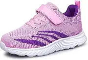 [LOUSST] Trainers Kids School Shoes for Boys and Girls Toddlers Hook and Loop Running Shoes Athletic Sneakers