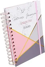 Men's Women's Fitness Journal Book Workout Planner Notebook Spiral Binding for Gym Exercise Goals Tracker