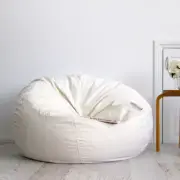 New Ivory & Deene Fur Beanbag Extra Large Soft Cream Chair Bean Bag + Liner