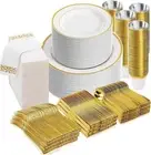 Crockery Set, 175 Piece Crockery Set for 25 People with Knives, Spoons, Forks