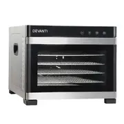 Devanti 6 Trays Food Dehydrator Stainless Steel Tr