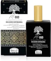 [Helan] M Oud - Mens Aftershave Balm Gentle & Moisturising, Calming Action against Irritation - Soothing Aftershave Men with Vitamin E, Linseed & Macadamia Oils, Gifts for Him - Made in Italy, 75 ml