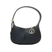 Louis Vuitton Black Monogram Canvas Leather Mini Moon Micro Shoulder Bag