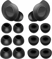 IiEXCEL 6 Pairs Galaxy Buds FE Memory Foam Tips, S/M/L Replacement Cancel Noise Fit in Case Comfortable No Silicone Pain Compatible with Samsung Galaxy Buds FE 2023 Release - Foam Black