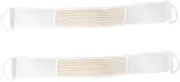 Baluue 2 Pack Bamboo Bath Body Strap Exfoliating Wash Strip Back Rub Bath Accessories for Spa Shower