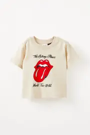 [Cotton On Kids] Cotton On Kids - Rolling Stones Short Sleeve Graphic Print Tee - Lcn bra rainy day/the rolling stones 6-12M LCN BRA RAINY DAY/THE ROLLING STONES