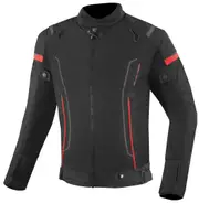 Bogotto Vysio waterproof 3in1 Motorcycle Textile Jacket, black-red, Size S for Men Black Red