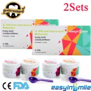 Dental Putty Impression Material Silicone Heavy Body 400g*4 Base &Catalyst Paste