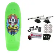 Dogtown Old School Skateboard Complete Bull Dog 70's Classic Lime 10" x 30"