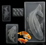 3D Plastic Koi Carp Fish Rice Cake Chocolate Mould Handmade Sugar Craft