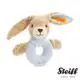 STEIFF德國金耳釦泰迪熊 Hoppel Rabbit Grip Toy 有機棉兔 嬰幼兒手搖鈴
