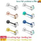 1 Pair Earring Ear Stud Zirconia Stone Surgical Steel Fashion Piercing Jewellery