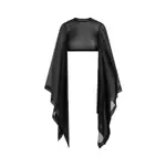 [Rick Owens] Rick Owens-Black Flag Crop Habotai Cotton Silk Top-Donna 38 IT