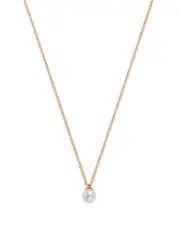 Zoe Chicco 14K Yellow Gold White Pearls Cultured Freshwater Pearl Solitaire Pendant Necklace, 14-16