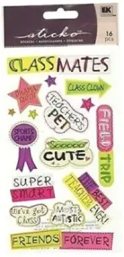 Classmates School Class Clown Smart Cute Artistic Champ Friends Teacher Sticko