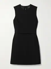 [Theory] Theory - Layered Crepe Mini Dress - Black - US12 US 12 Black