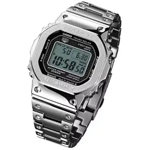 【CASIO 卡西歐】G-SHOCK 全金屬太陽能智慧藍牙電波錶-銀色(GMW-B5000D-1)