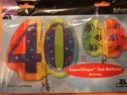 Anagram A Year To Celebrate Colorful 40th Shaped Birthday Party 21"X 27" Balloon