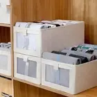 Folding Storage Box Visual Window Keep Clean Drawer Type Cabinet Clothes Jeans