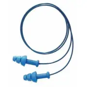 Howard Leight Ear Plugs Corded Reusable 100 Pairs Blue Metal Detectable NRR 25