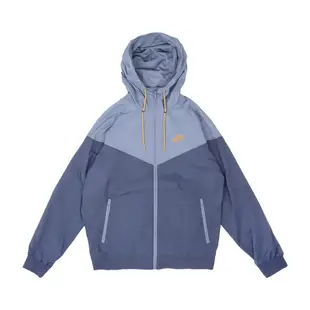 Nike 外套 NSW Windrunner 男款 藍 黃 網眼 防風 拉鍊口袋 連帽外套 727325-492