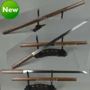 Handmade HuaLee-Wood-Japanese-Sword-Shirasaya-Razor-Sharp Katana Full Tang Ninja